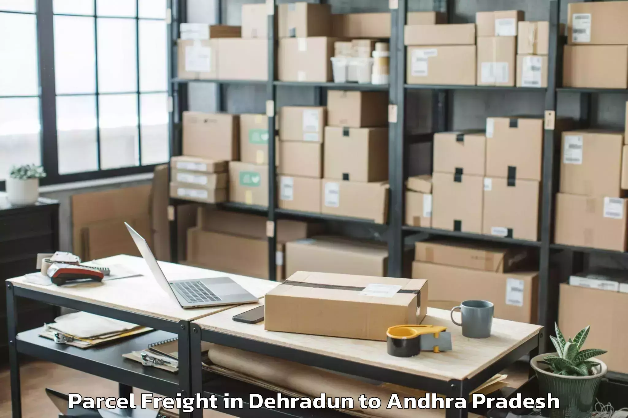 Leading Dehradun to Etcherla Parcel Freight Provider